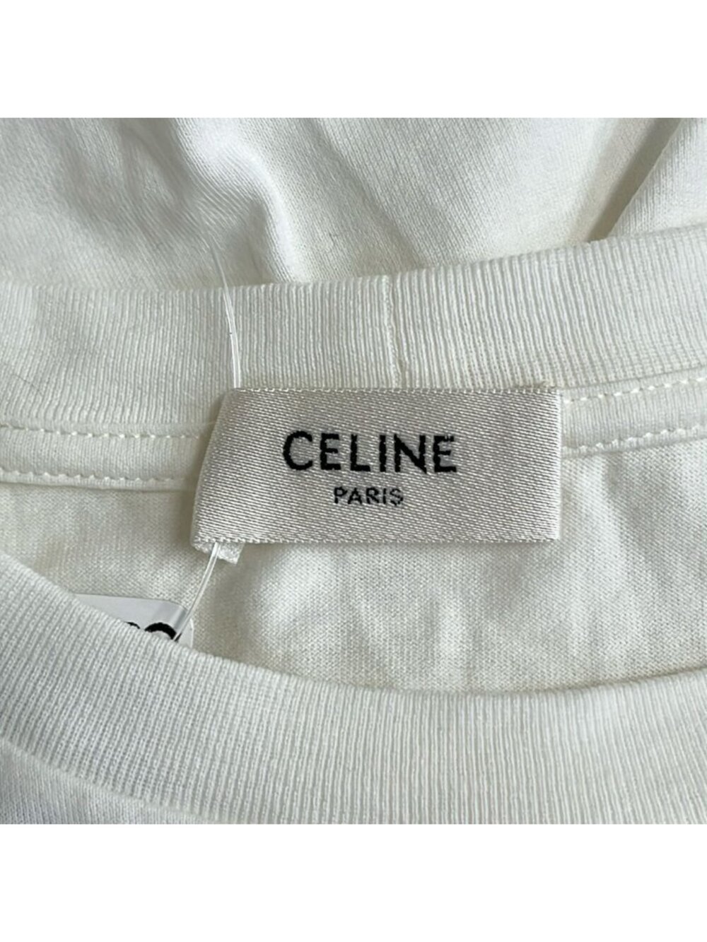 Celine Short Sleeve T-Shirt S Loose White Black Crew - Picture 3 of 5